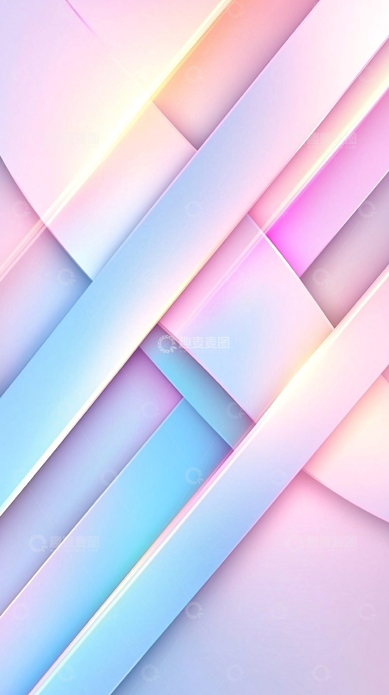 高清大图下载【趣麦麦图】梦幻渐变色几何线条背景图