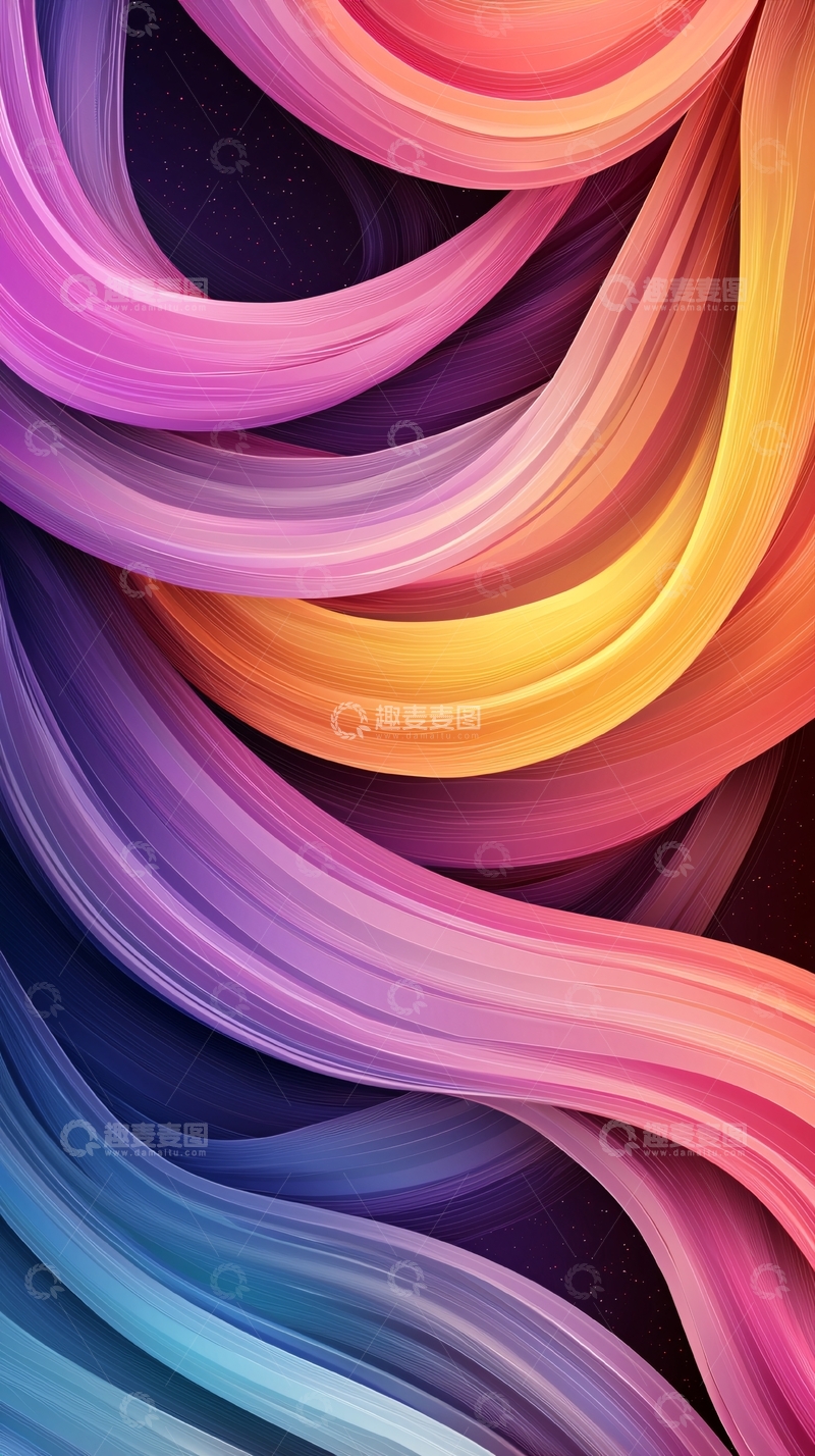 高清大图下载【趣麦麦图】色彩流动抽象背景