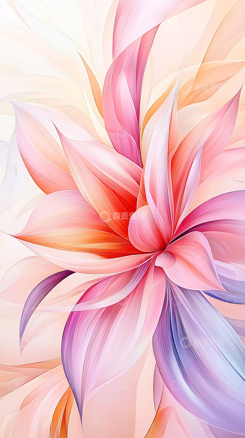 高清大图下载【趣麦麦图】抽象花卉艺术背景图