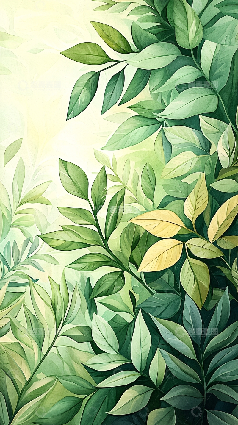 高清大图下载【趣麦麦图】清新自然绿色植物背景