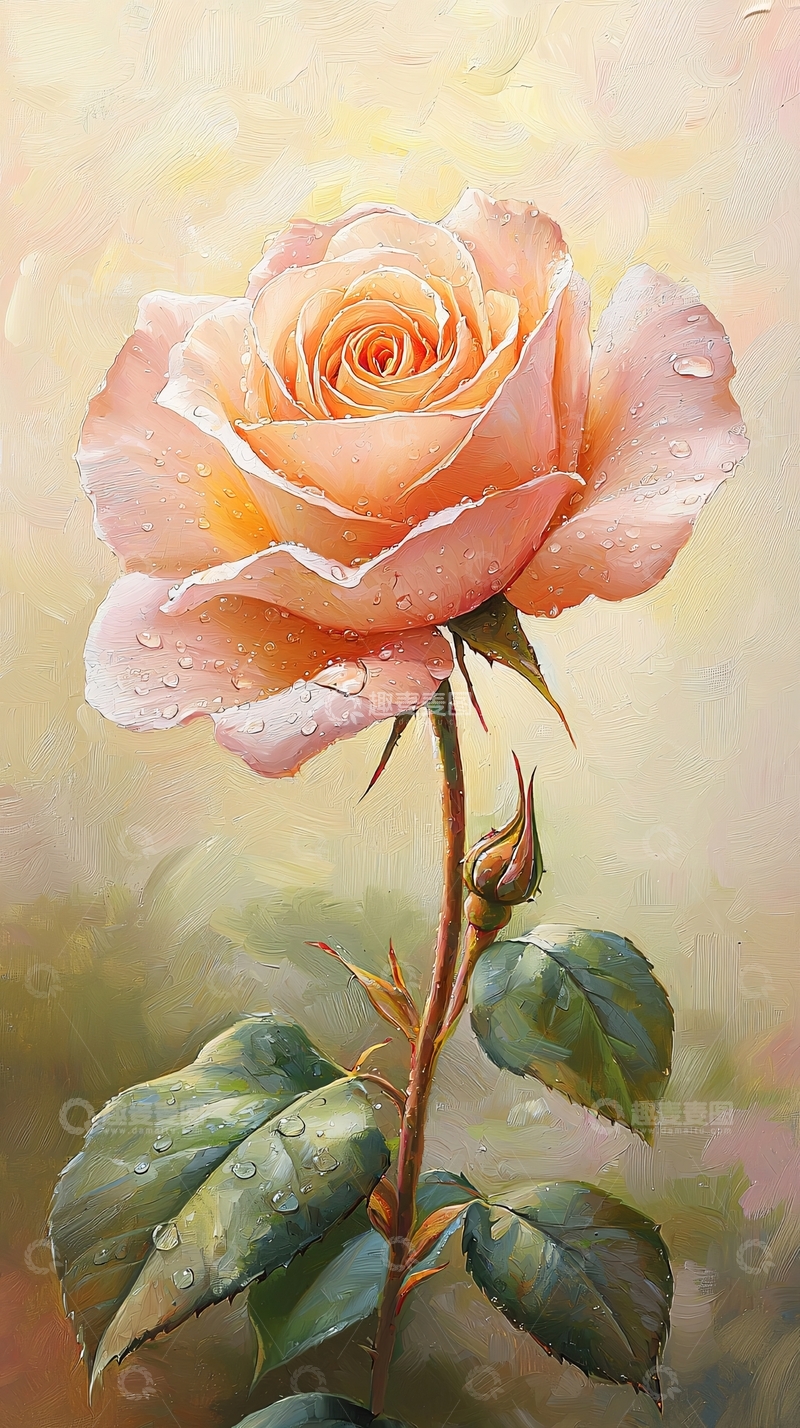 高清大图下载【趣麦麦图】雨后绽放的玫瑰花