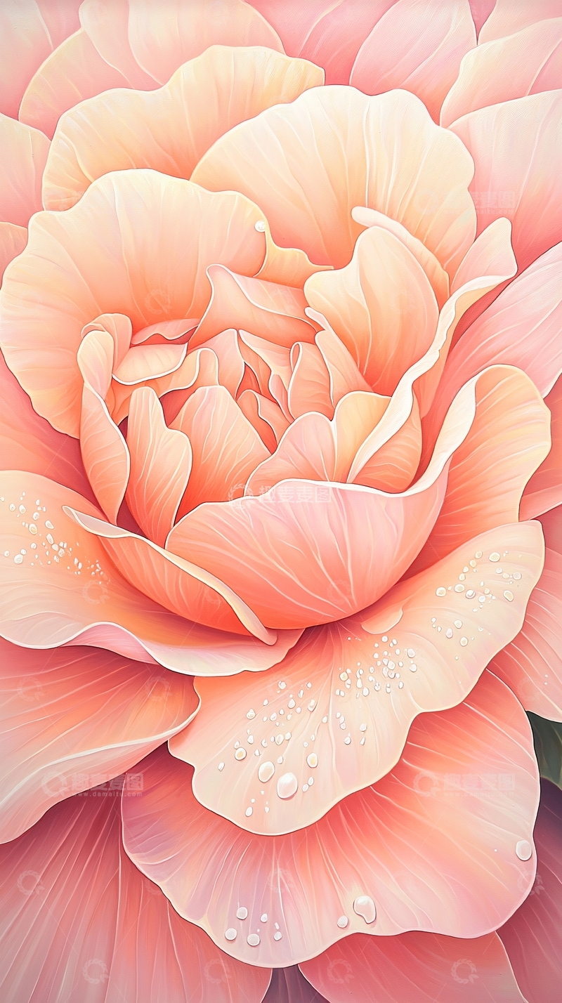 高清大图下载【趣麦麦图】粉红色玫瑰花瓣特写图