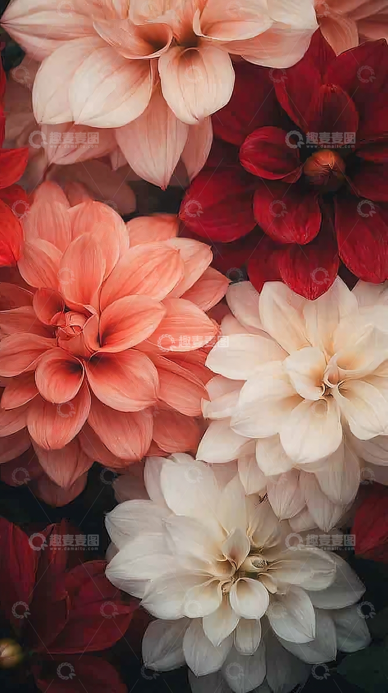 高清大图下载【趣麦麦图】秋日盛开的花朵背景图