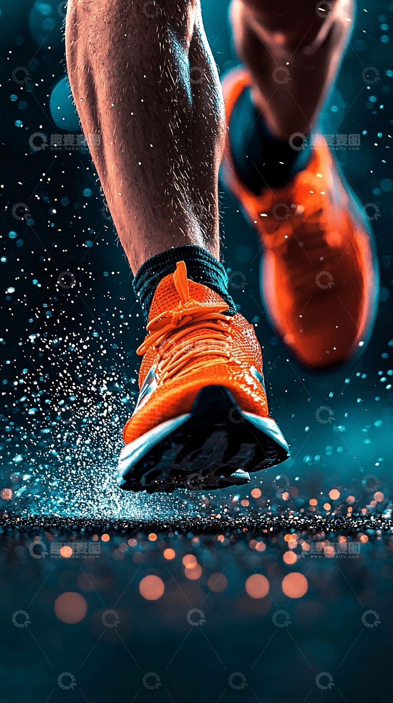 高清大图下载【趣麦麦图】跑步运动鞋动态效果