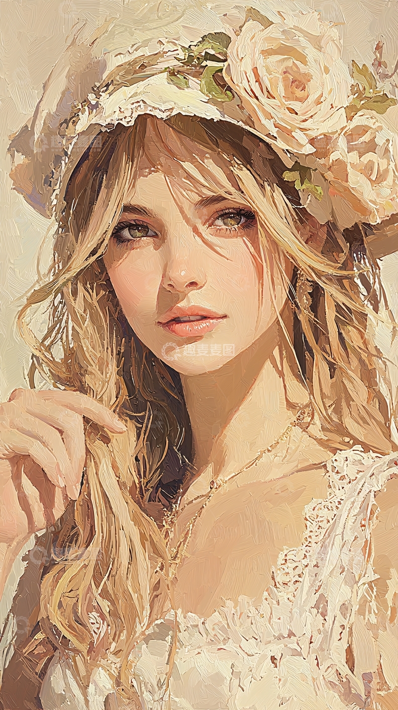 高清大图下载【趣麦麦图】夏日田园风格女性肖像
