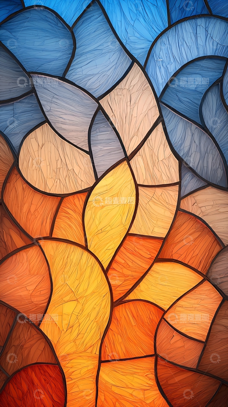 高清大图下载【趣麦麦图】抽象几何拼接艺术背景