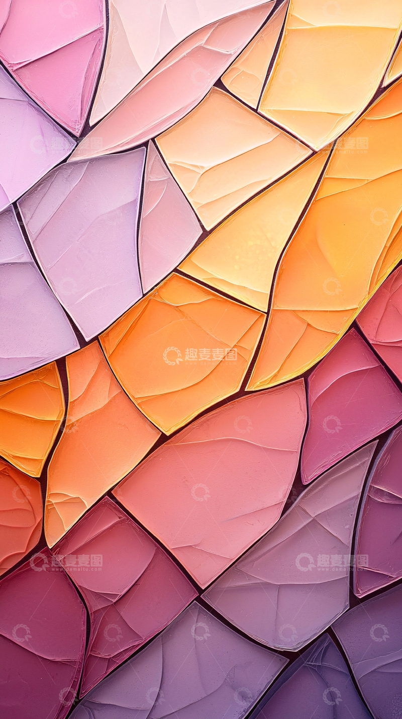 高清大图下载【趣麦麦图】抽象几何拼接色彩纹理背景