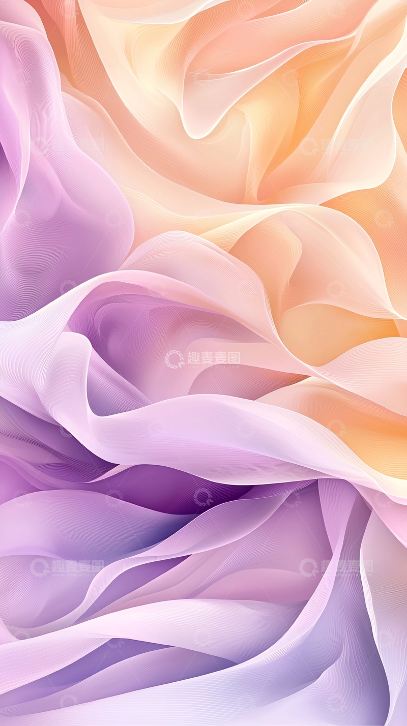 高清大图下载【趣麦麦图】柔和渐变抽象波纹背景