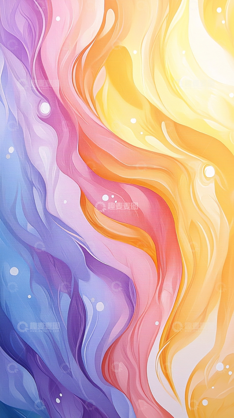高清大图下载【趣麦麦图】色彩流动抽象艺术背景图
