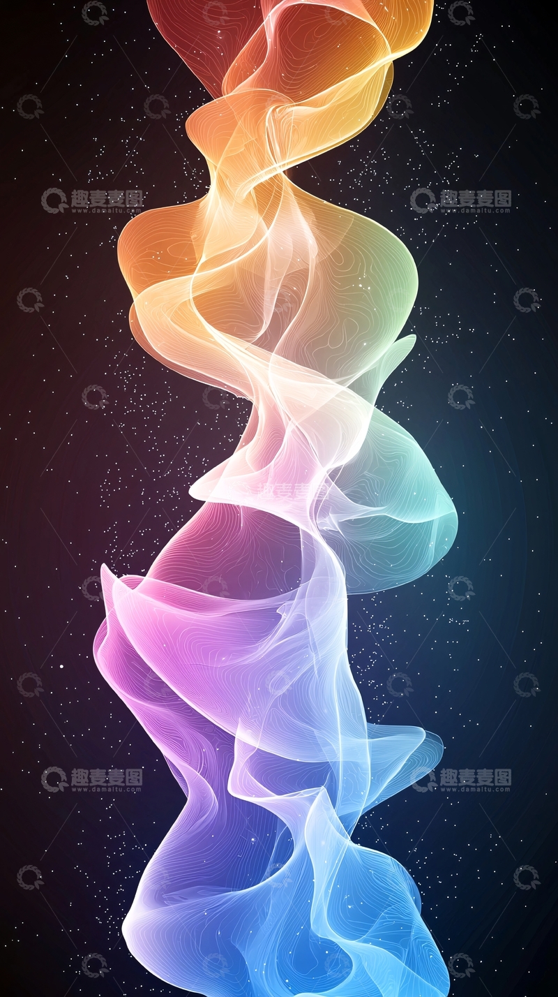 高清大图下载【趣麦麦图】色彩渐变抽象线条背景