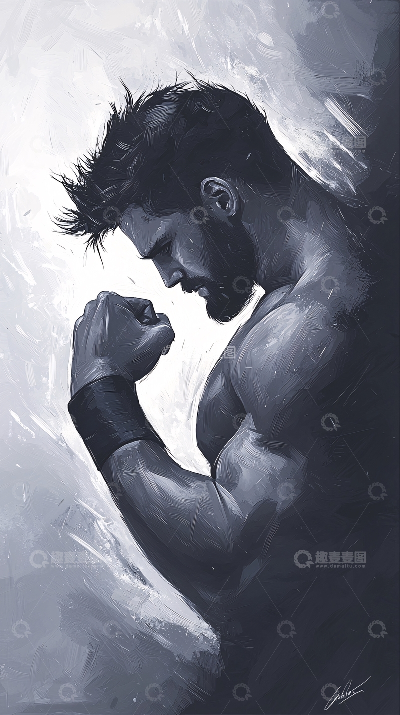 高清大图下载【趣麦麦图】拳击手的姿势