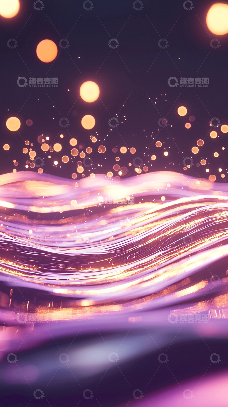 高清大图下载【趣麦麦图】光与波的梦幻夜景