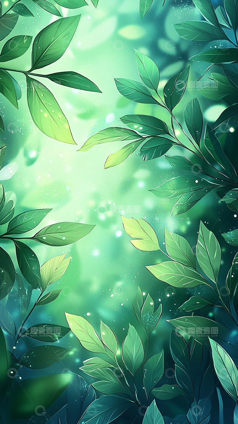 高清大图下载【趣麦麦图】梦幻森林背景素材