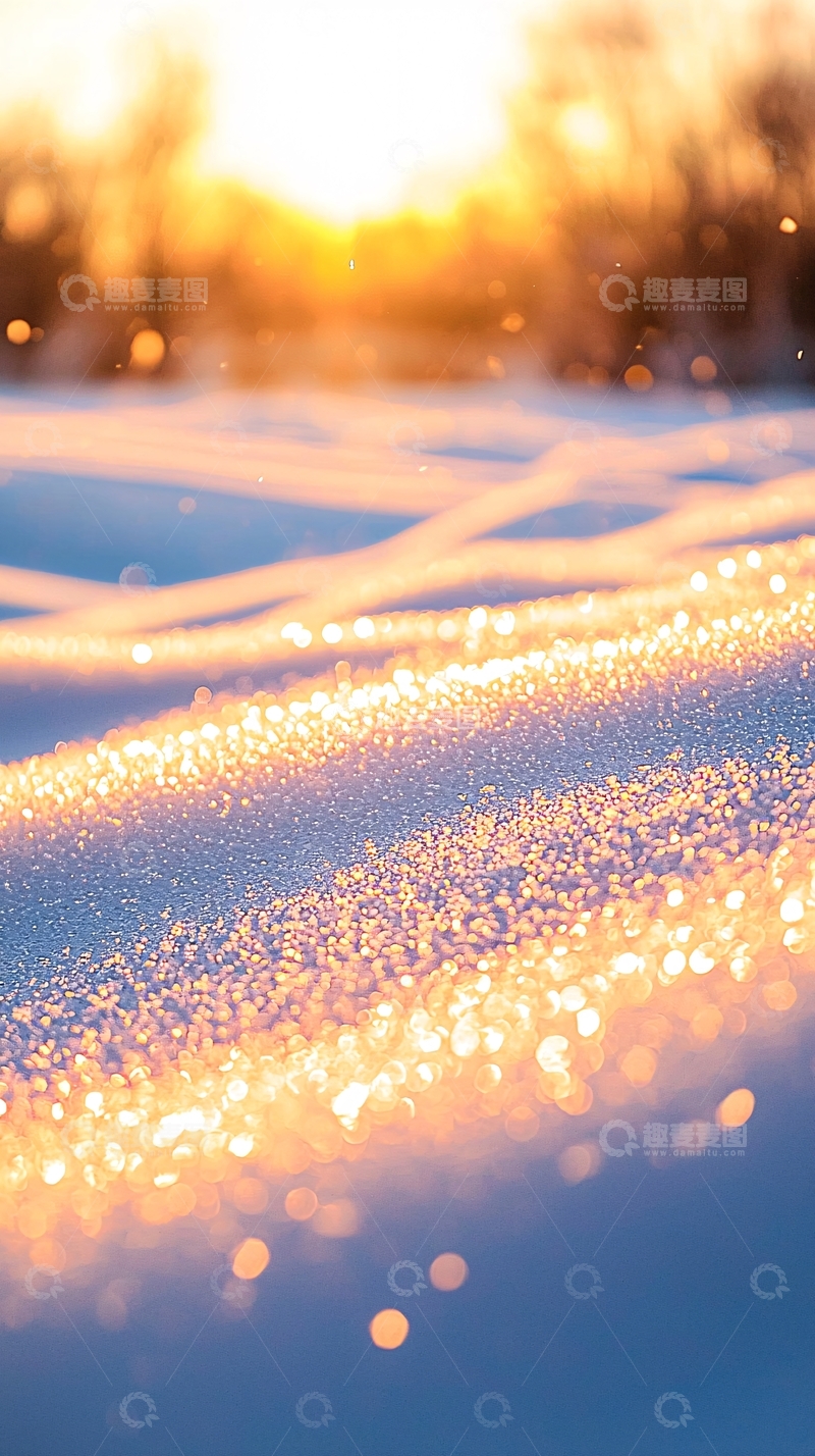 高清大图下载【趣麦麦图】冬日阳光下的雪景