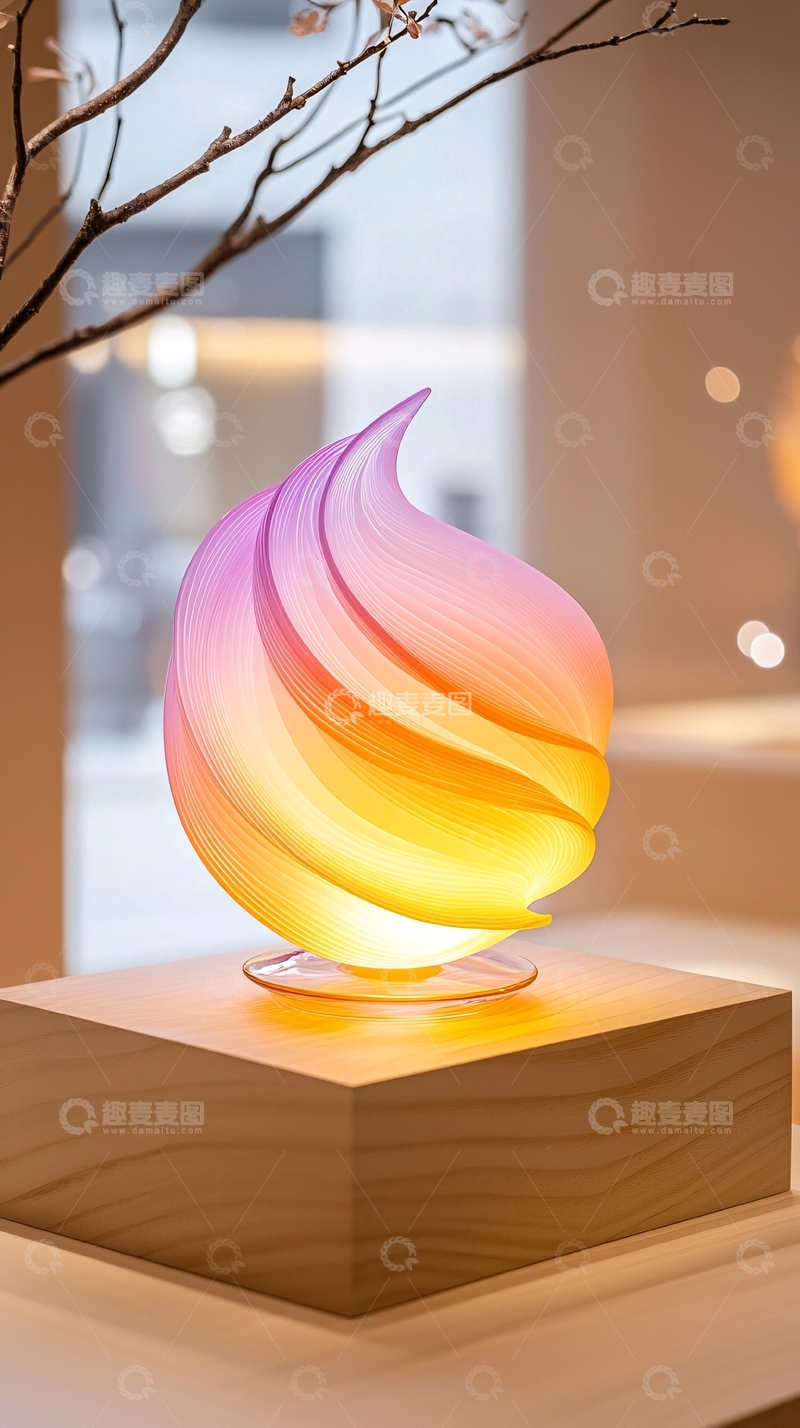 高清大图下载【趣麦麦图】色彩渐变螺旋灯饰