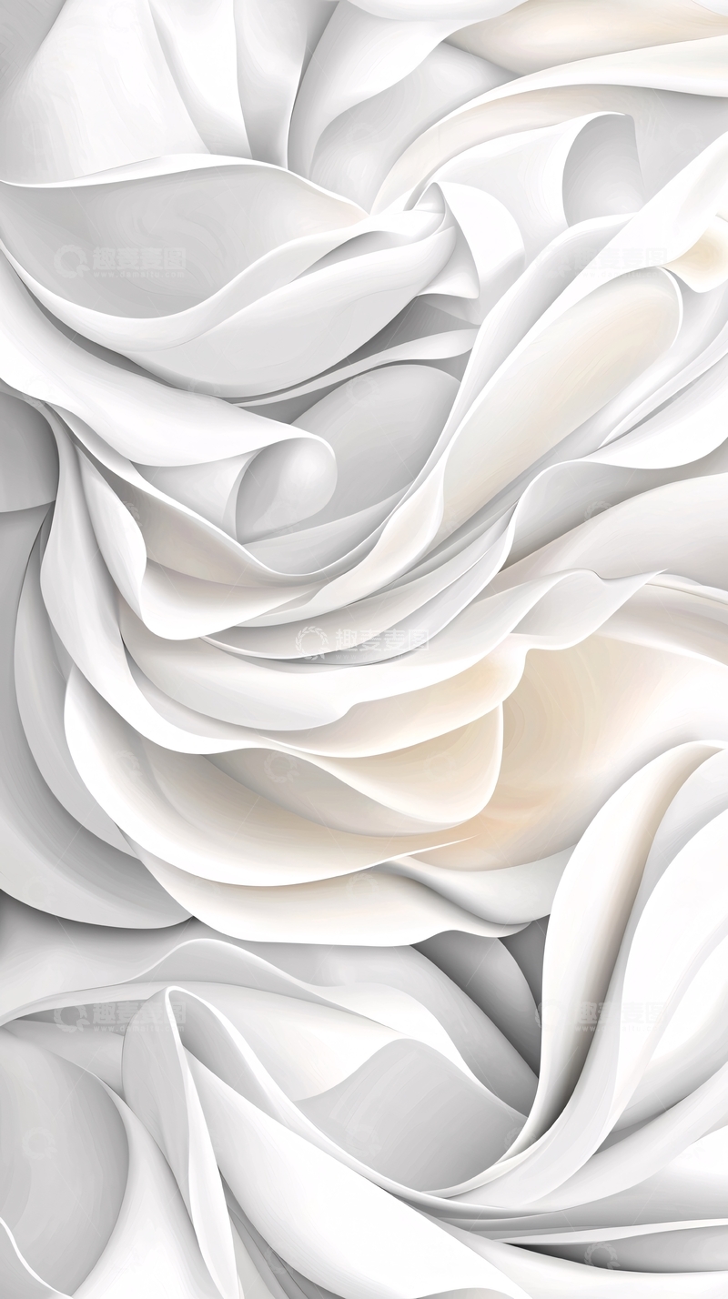 高清大图下载【趣麦麦图】白色玫瑰花瓣抽象艺术背景