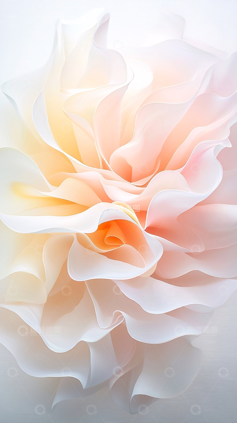 高清大图下载【趣麦麦图】柔美渐变色花瓣艺术背景