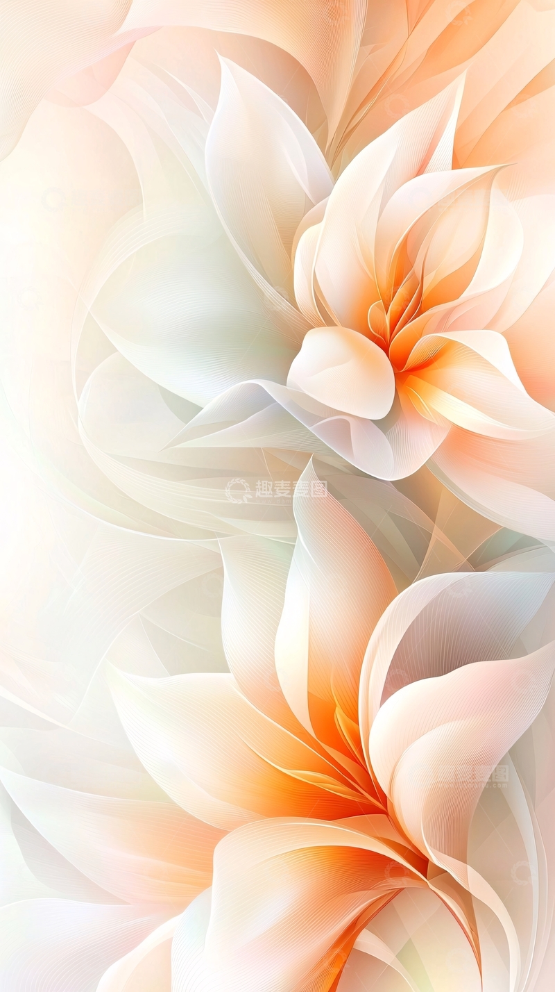 高清大图下载【趣麦麦图】抽象花卉艺术背景图