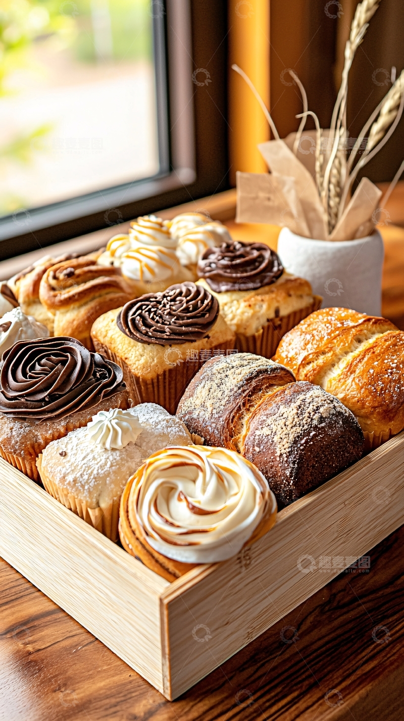 高清大图下载【趣麦麦图】美味糕点与面包展示