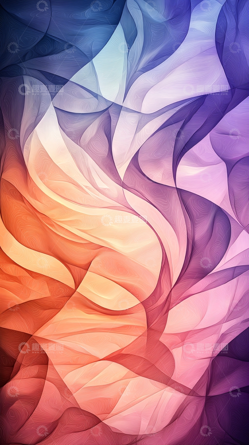 高清大图下载【趣麦麦图】抽象色彩渐变流动背景图