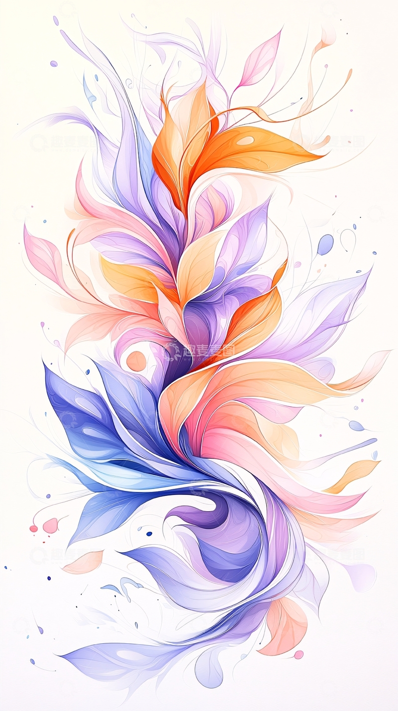 高清大图下载【趣麦麦图】抽象色彩流动艺术图案