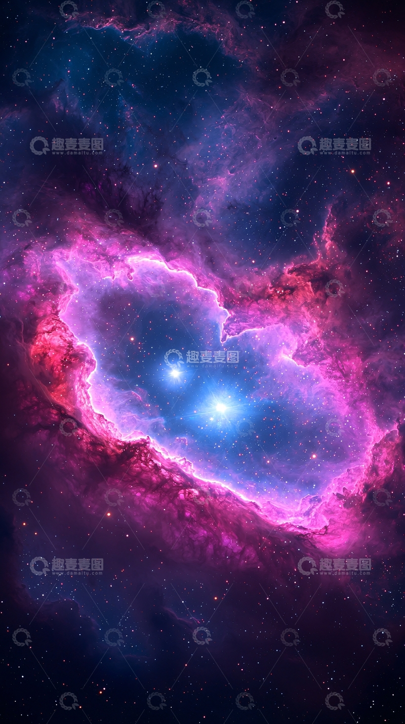 高清大图下载【趣麦麦图】星云与恒星的艺术插画