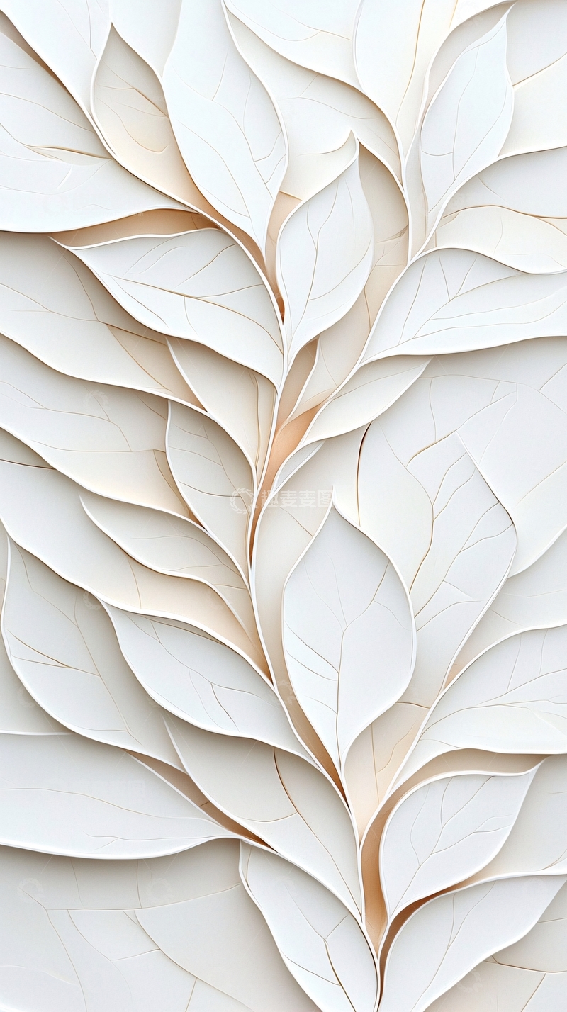 高清大图下载【趣麦麦图】抽象叶子艺术背景