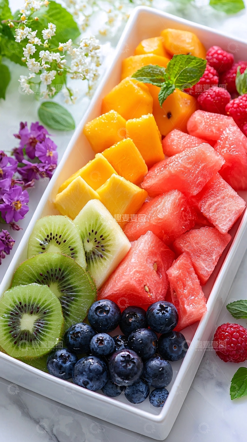 高清大图下载【趣麦麦图】彩虹水果拼盘