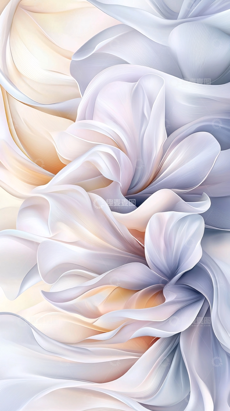 高清大图下载【趣麦麦图】柔和渐变抽象花卉背景