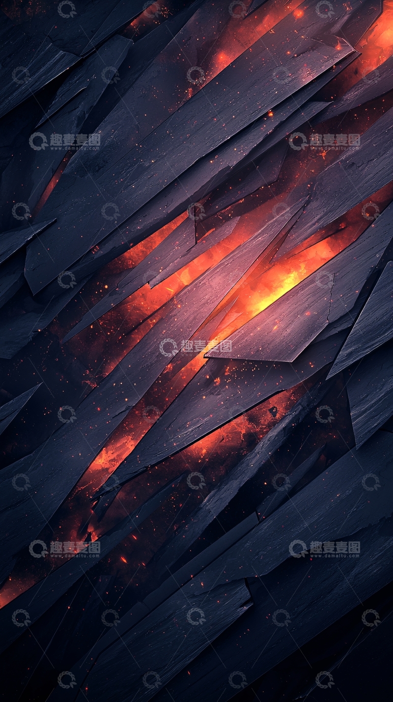 高清大图下载【趣麦麦图】熔岩裂纹背景素材