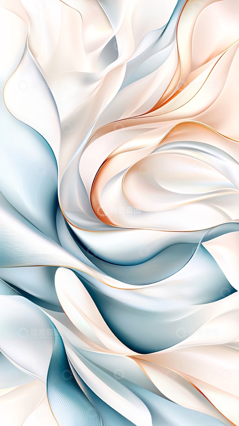 高清大图下载【趣麦麦图】抽象波浪线条艺术背景