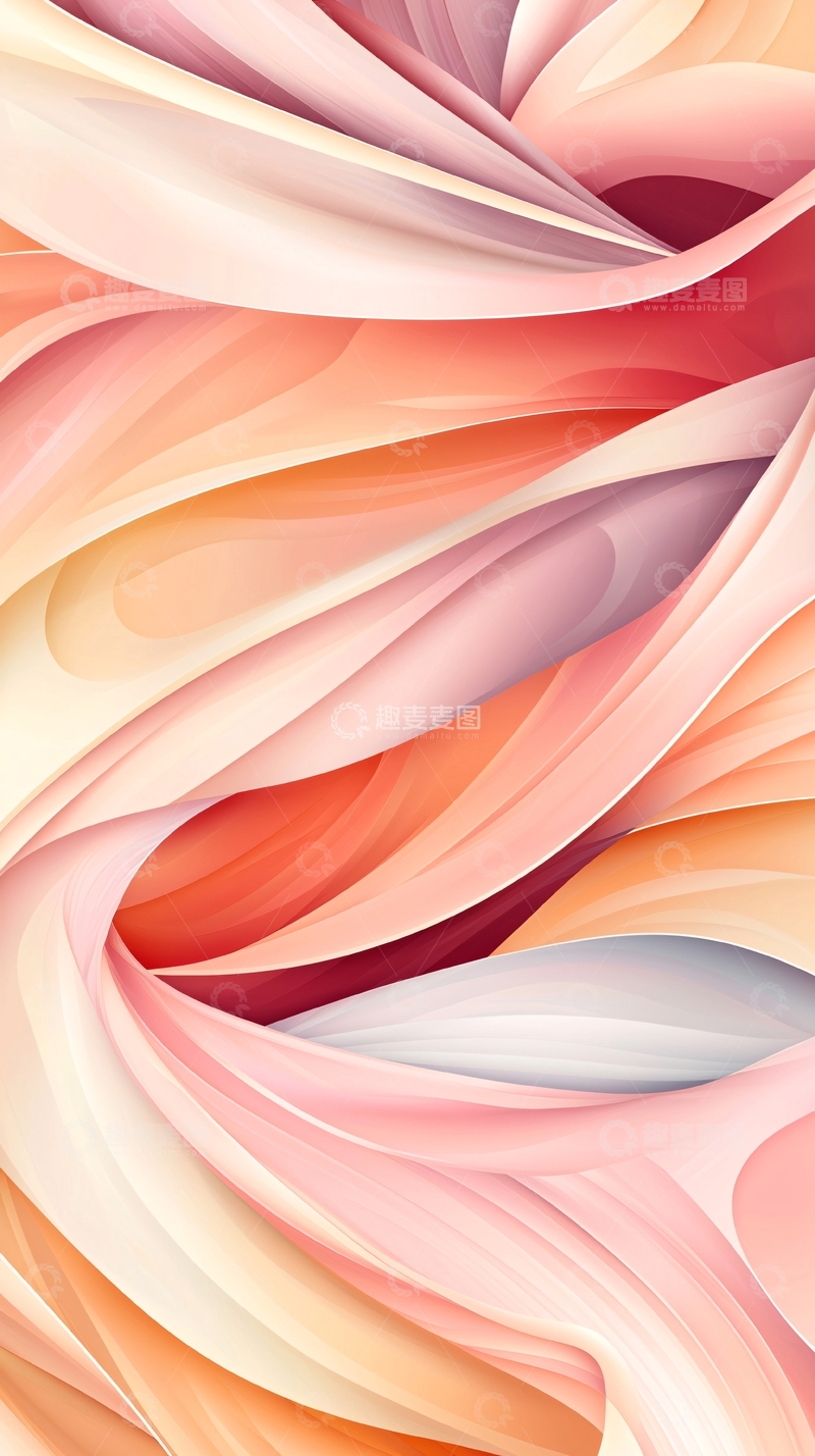 高清大图下载【趣麦麦图】抽象波浪线条背景图