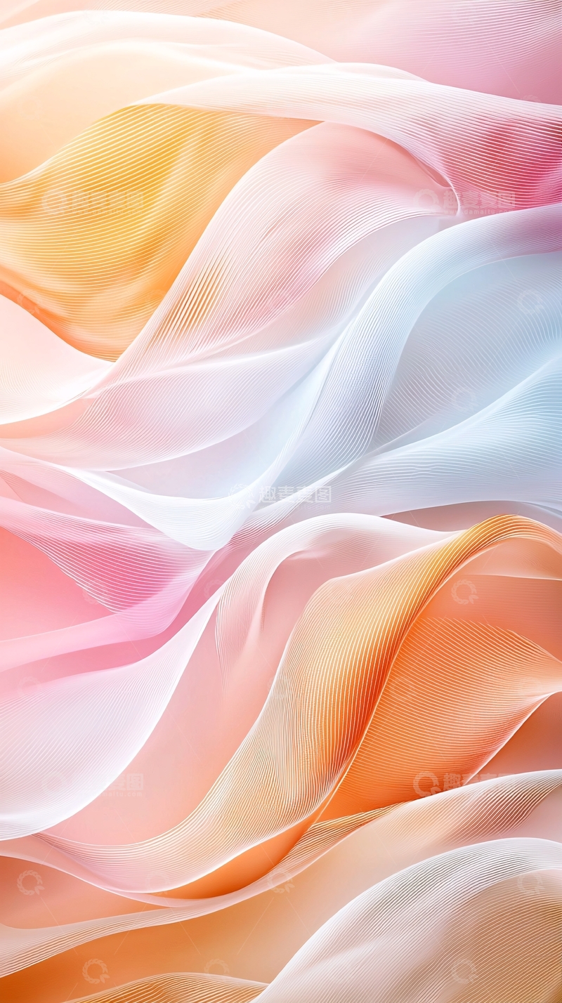 高清大图下载【趣麦麦图】柔和波纹抽象背景
