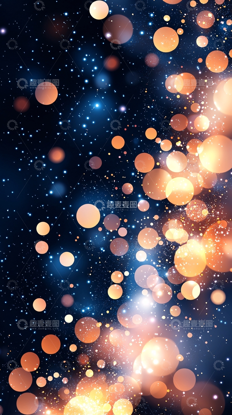 高清大图下载【趣麦麦图】梦幻星空光斑背景图