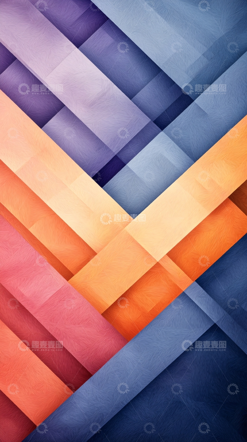 高清大图下载【趣麦麦图】色彩渐变抽象几何图形背景
