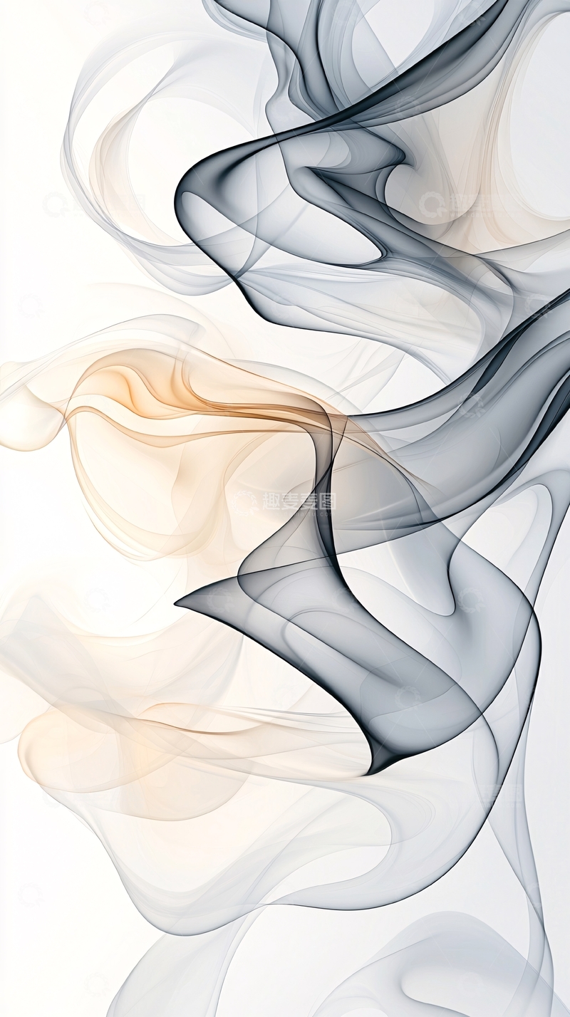 高清大图下载【趣麦麦图】抽象流动线条艺术背景