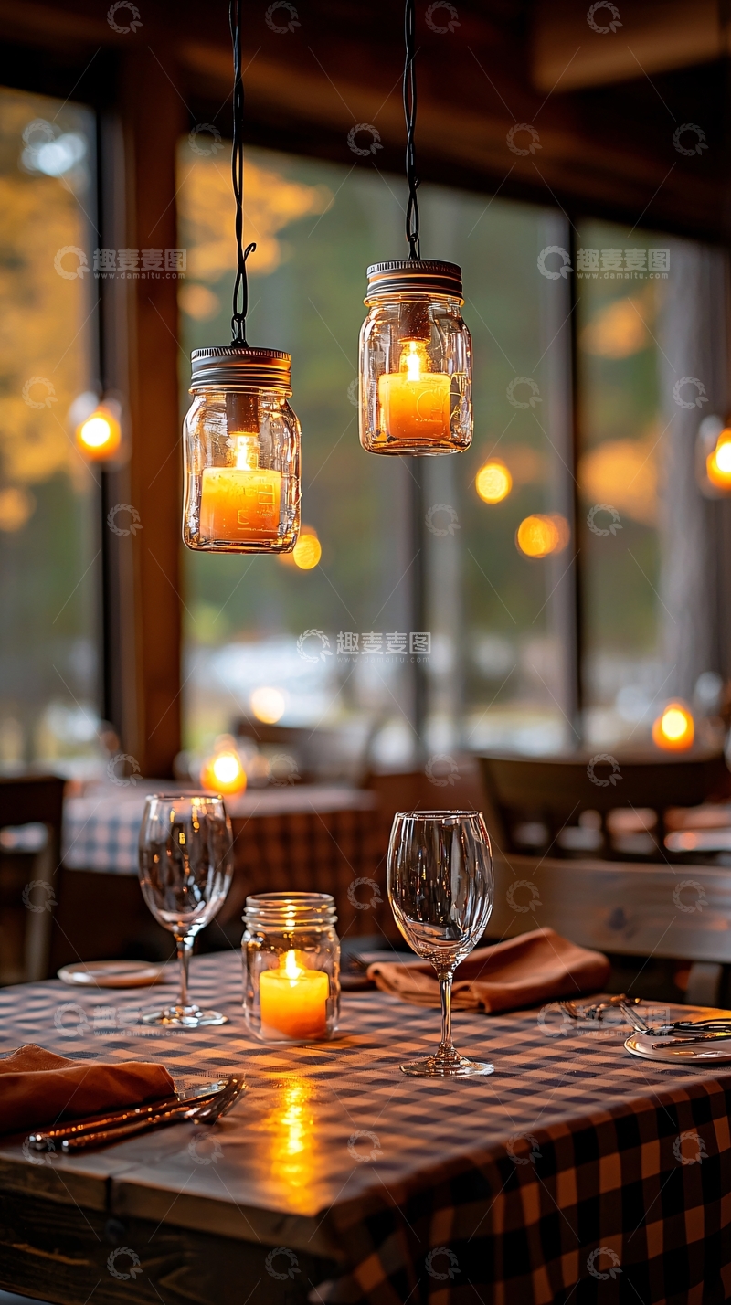 高清大图下载【趣麦麦图】温馨烛光晚餐场景