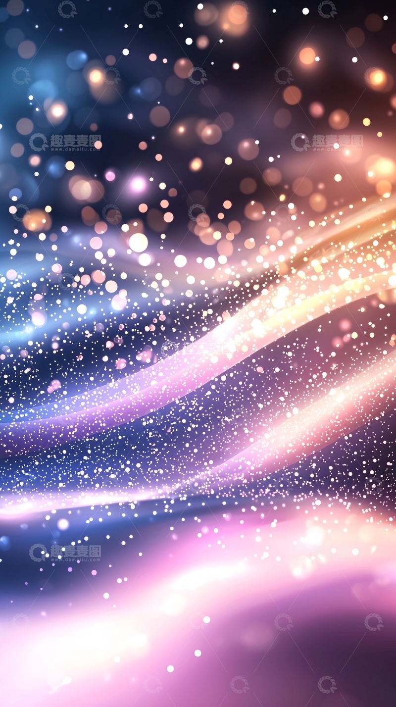 高清大图下载【趣麦麦图】梦幻星空光效背景图