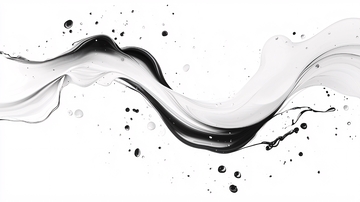 流动的黑白液体波纹