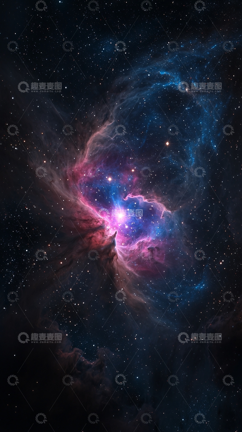 高清大图下载【趣麦麦图】星云与恒星的艺术插画