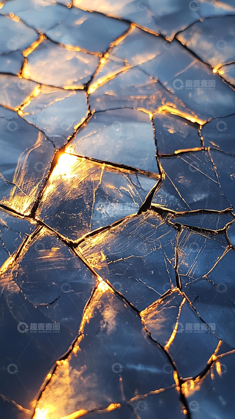 高清大图下载【趣麦麦图】冰裂纹背景素材
