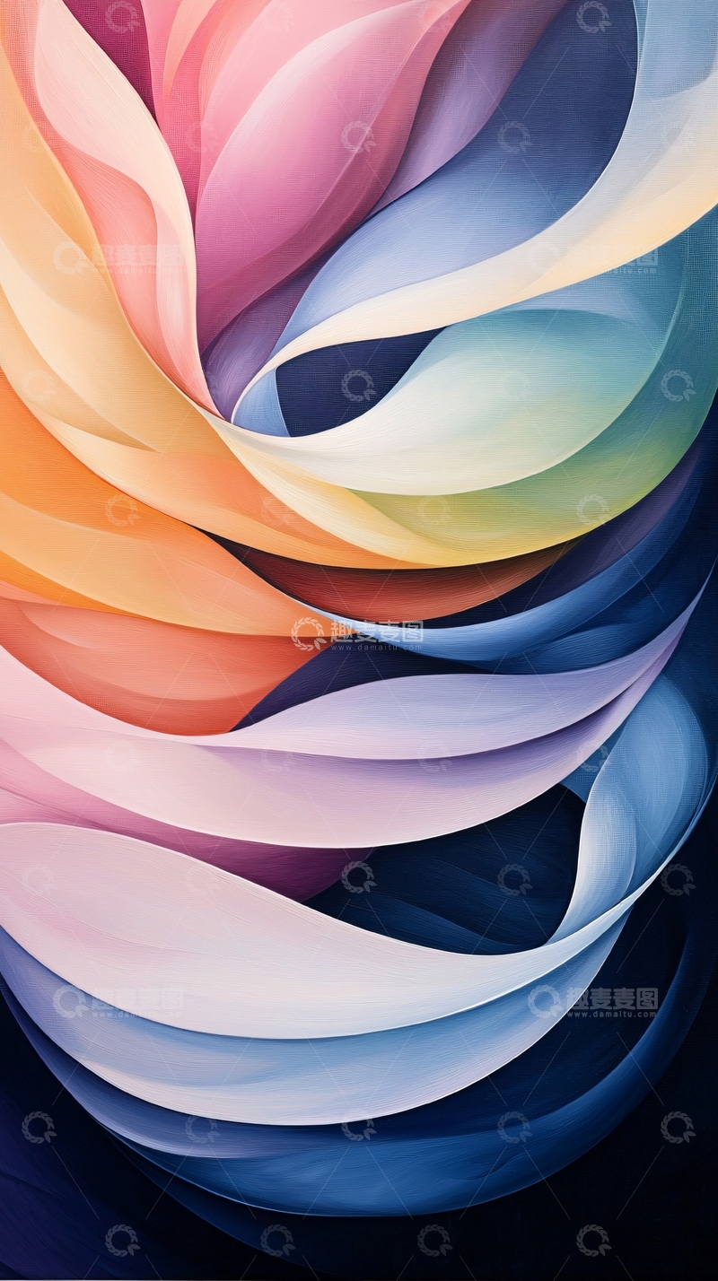 高清大图下载【趣麦麦图】色彩漩涡抽象艺术背景