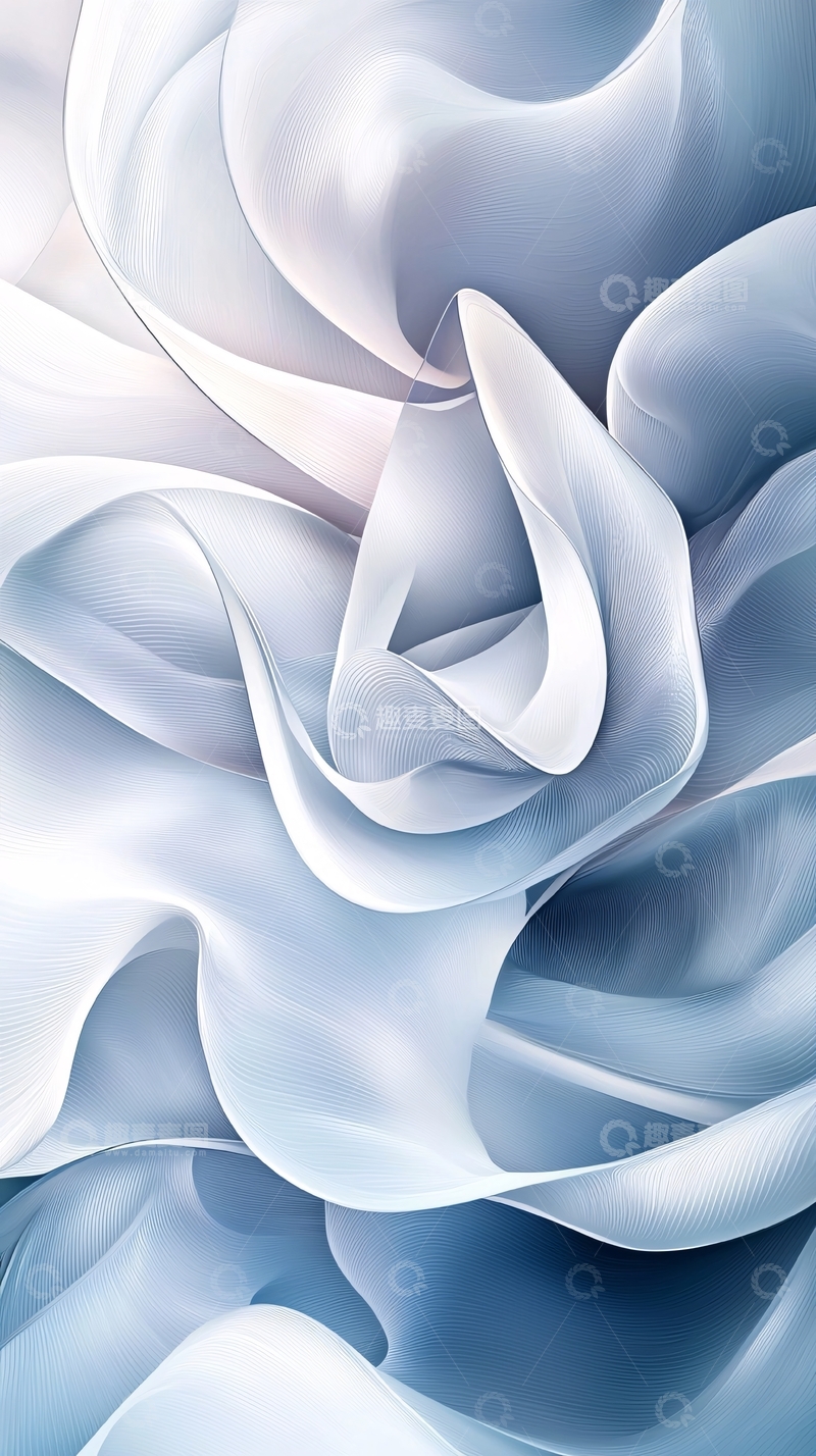 高清大图下载【趣麦麦图】抽象蓝色渐变波纹背景