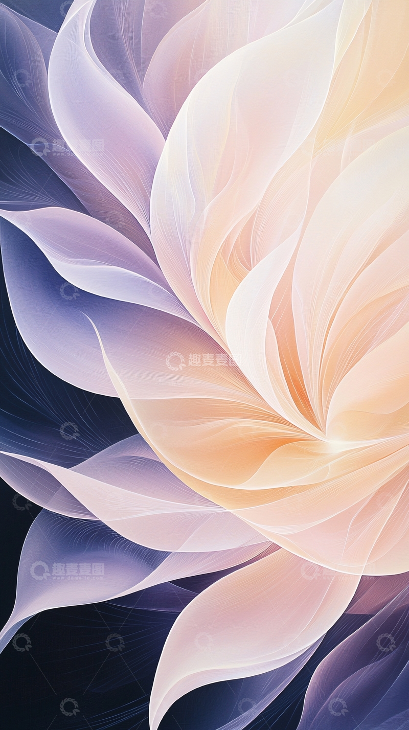 高清大图下载【趣麦麦图】抽象花卉艺术背景图