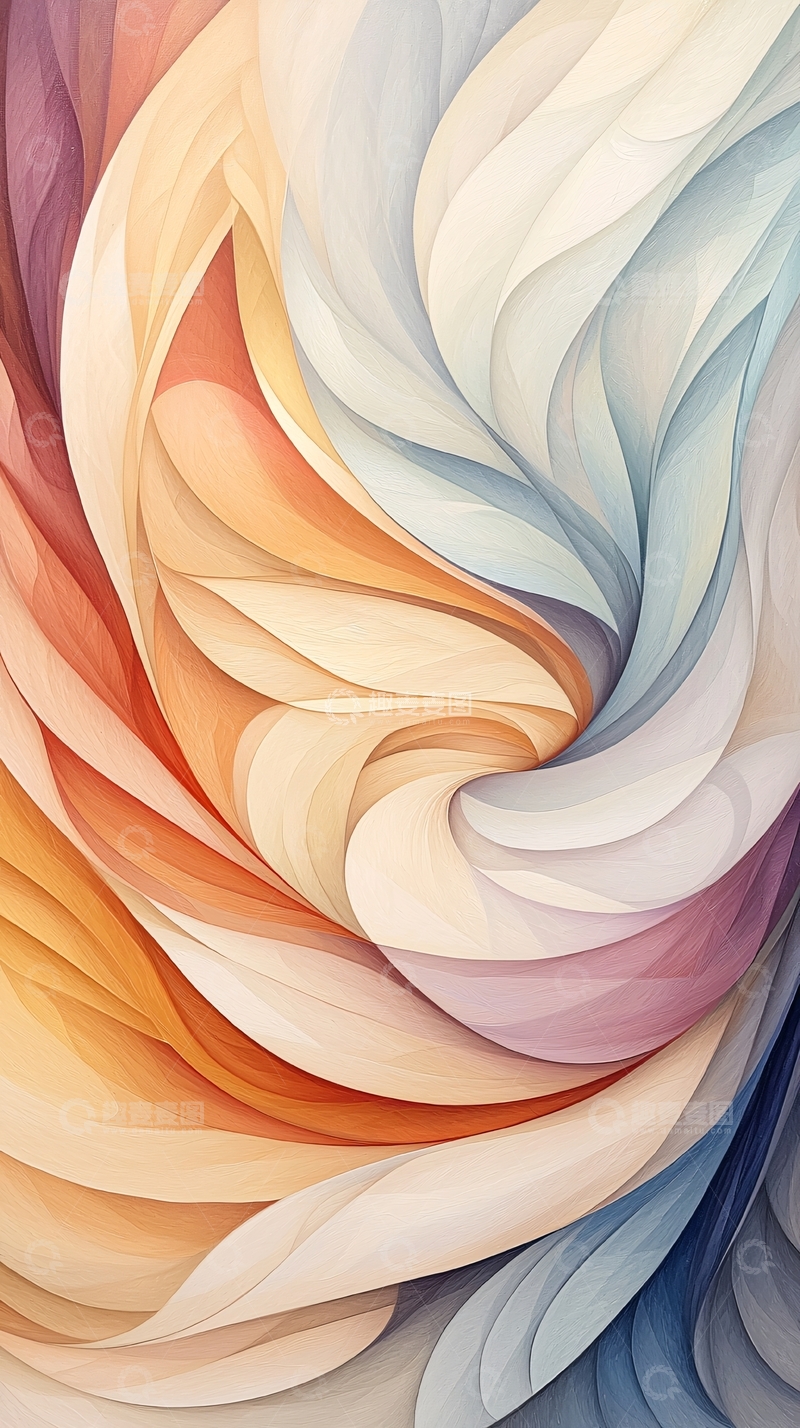 高清大图下载【趣麦麦图】色彩漩涡抽象艺术背景
