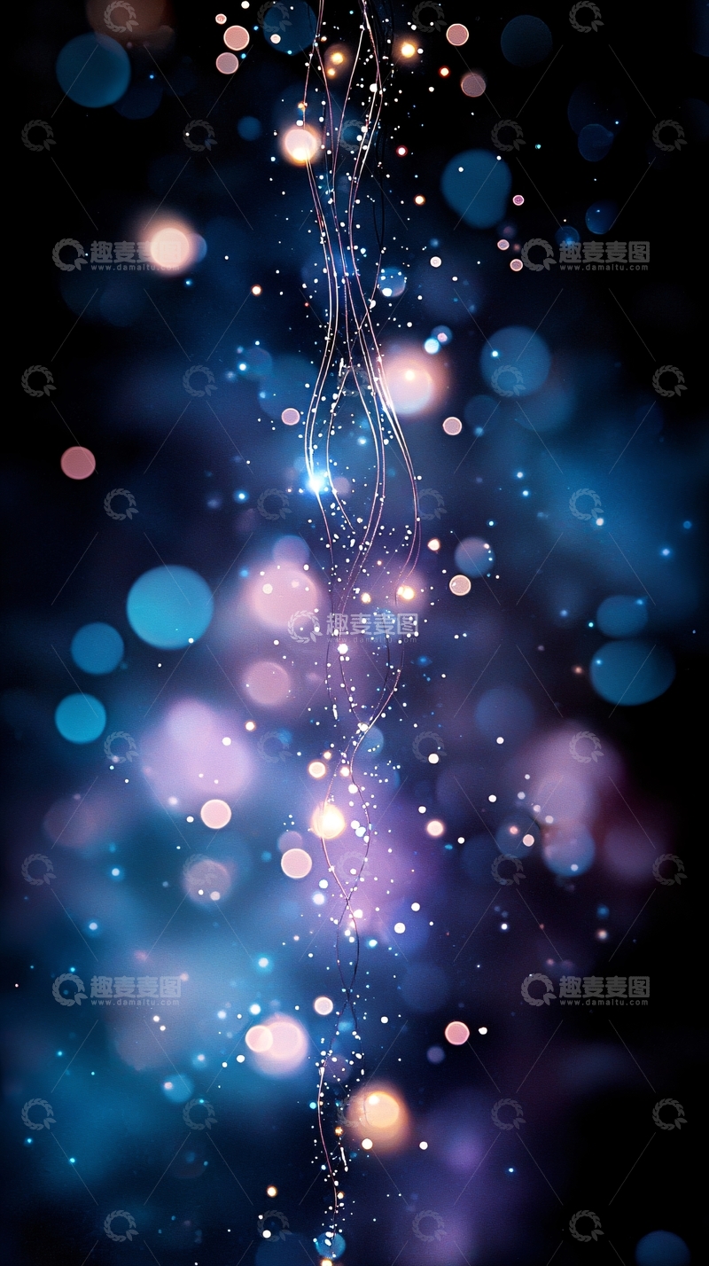 高清大图下载【趣麦麦图】梦幻星空粒子光效背景