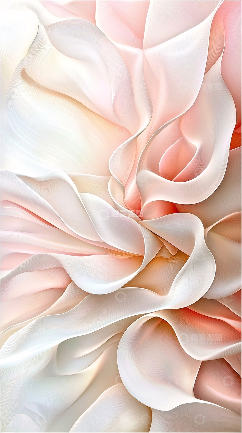 高清大图下载【趣麦麦图】柔和渐变色抽象花卉背景