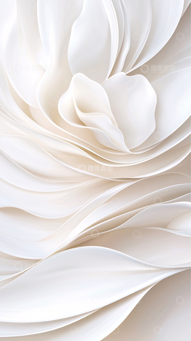 高清大图下载【趣麦麦图】白色花瓣抽象艺术背景