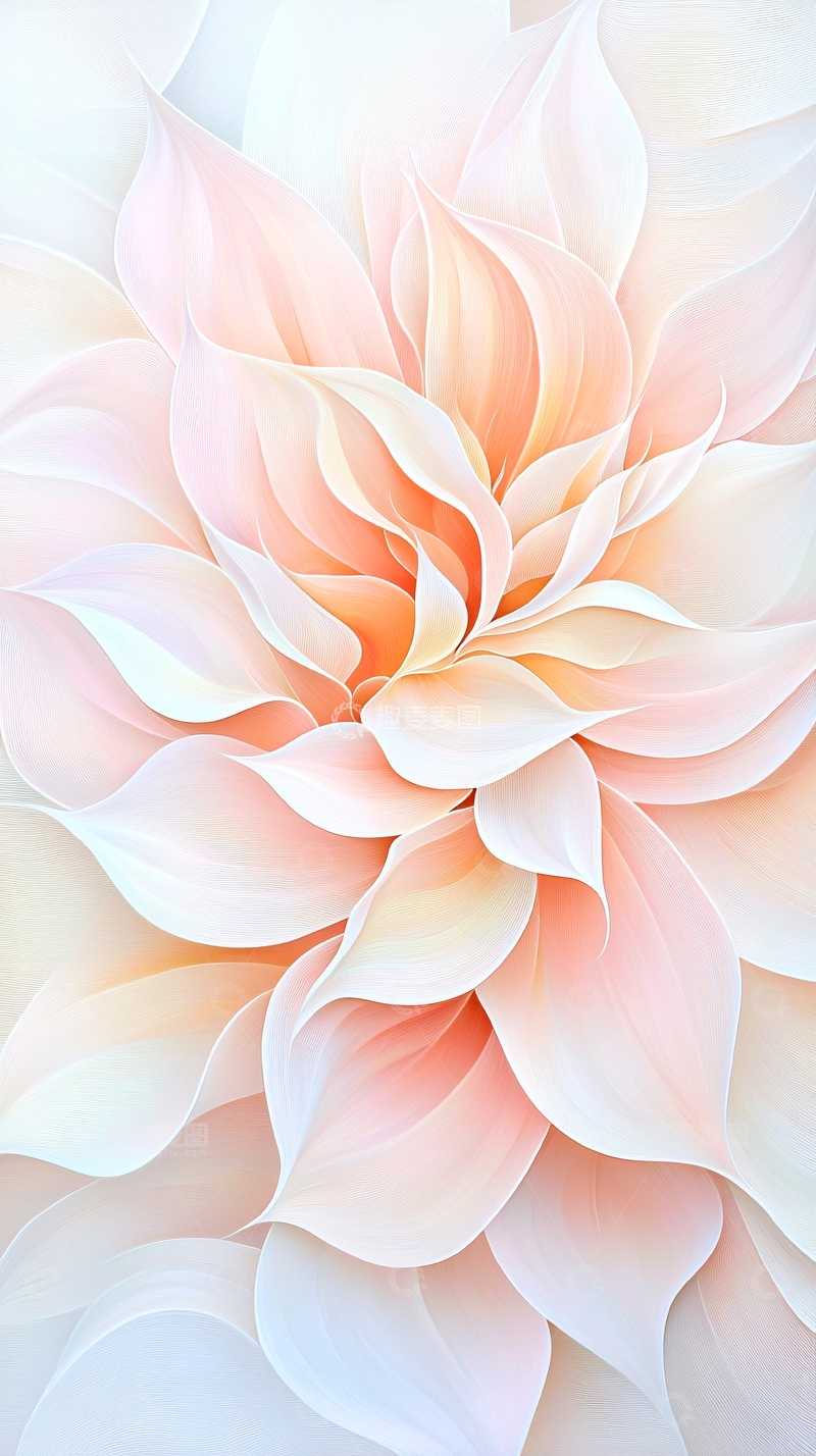 高清大图下载【趣麦麦图】粉色渐变花瓣抽象艺术背景