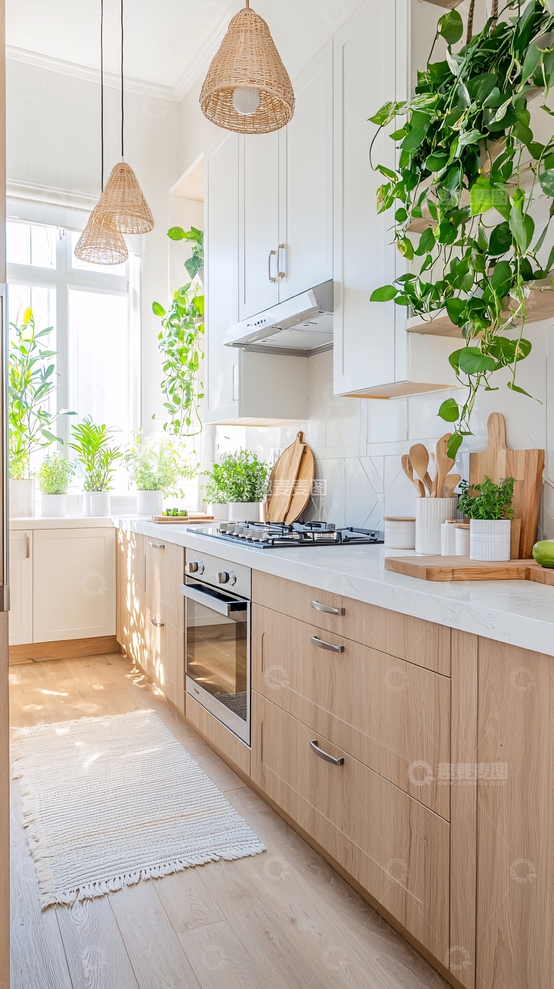 高清大图下载【趣麦麦图】清新自然风格厨房设计